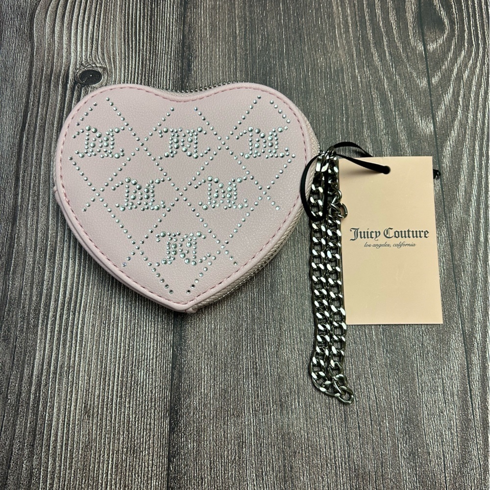 Juicy Couture Pink Zip Coin Pouch NWT